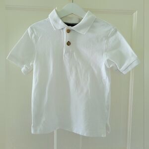 White Polo Shirt Short Sleeve Cotton